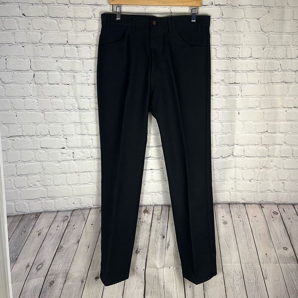 Vintage Levi’s Black Dacron‎ Polyester Pants Trousers size W36 L32 Made in USA
